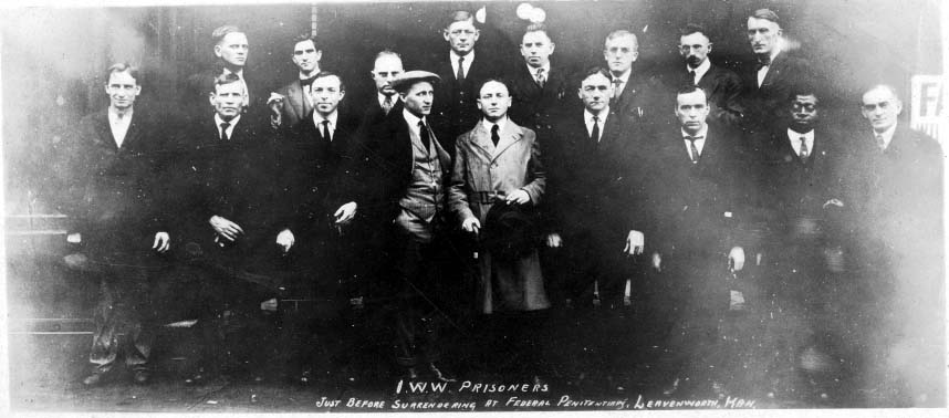 IWW prisoners at federal penitentiary Leavenworth Kansas c.1922